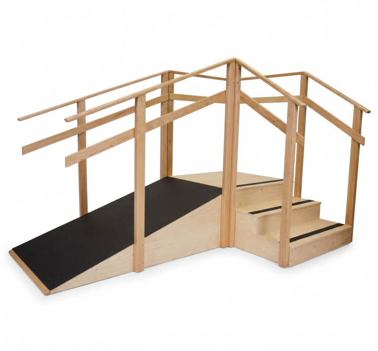 Escalera con rampa